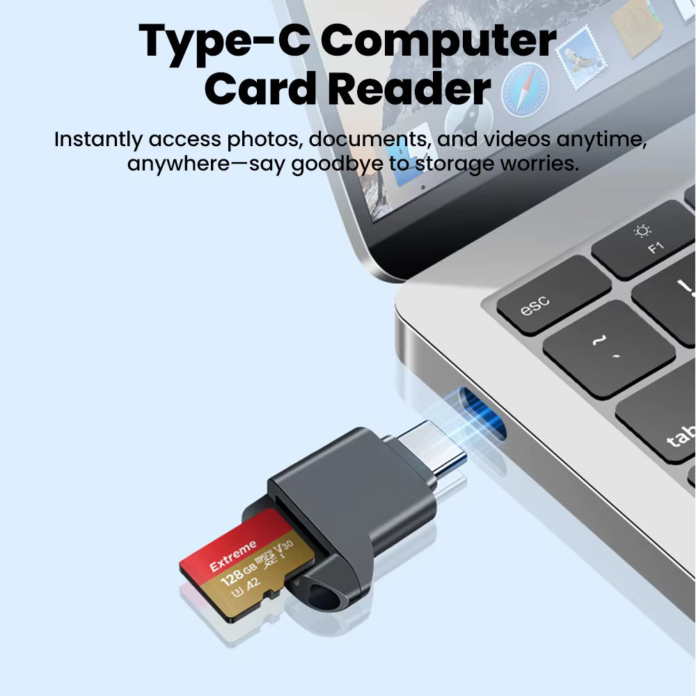 Ultra-Mini Type-C TF Card Reader – OTG High-Speed Data Transfer for Android & Laptop