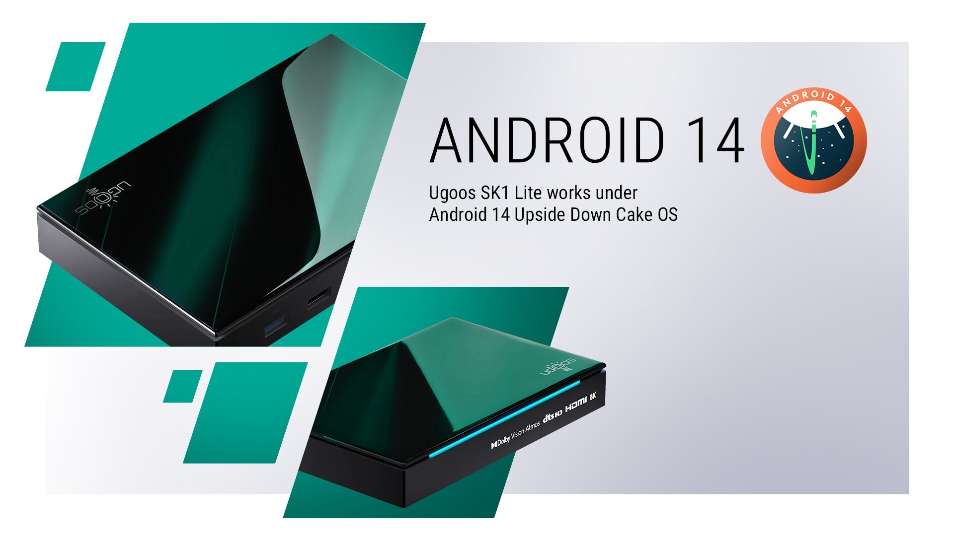 Ugoos SK1 LITE 8K ANDROID 11 TV Box Amlogic S928X-K LPDDR4 4GB RAM 64GB ROM WiFi6 1000M BT5.2 USB3.0 Support AV1 H.265 8K 60fps VP9 HDR Box