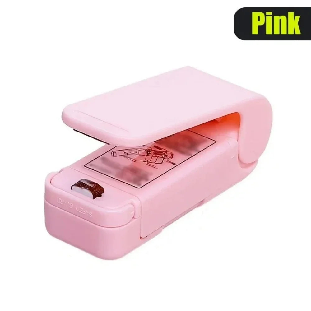 Mini Bag Seal Machine Snack Bag Clip Kitchen Handheld Food Sealer Easy-To-Use Portable Sealer Packaging Plastic Food Bag Closure